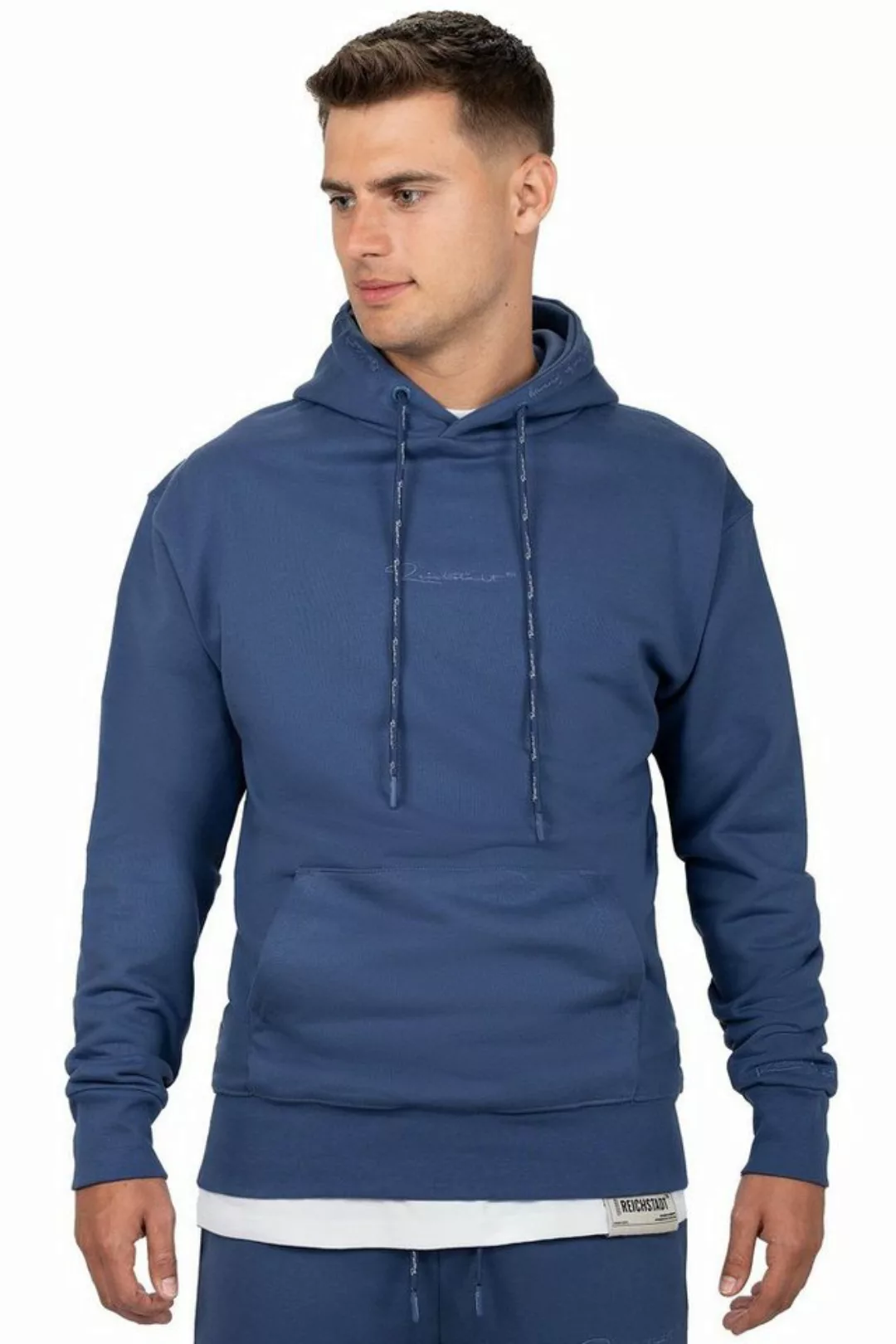 Reichstadt Kapuzenpullover Casual Basic Hoodie 23RS034 Dark Blue XXL mit El günstig online kaufen