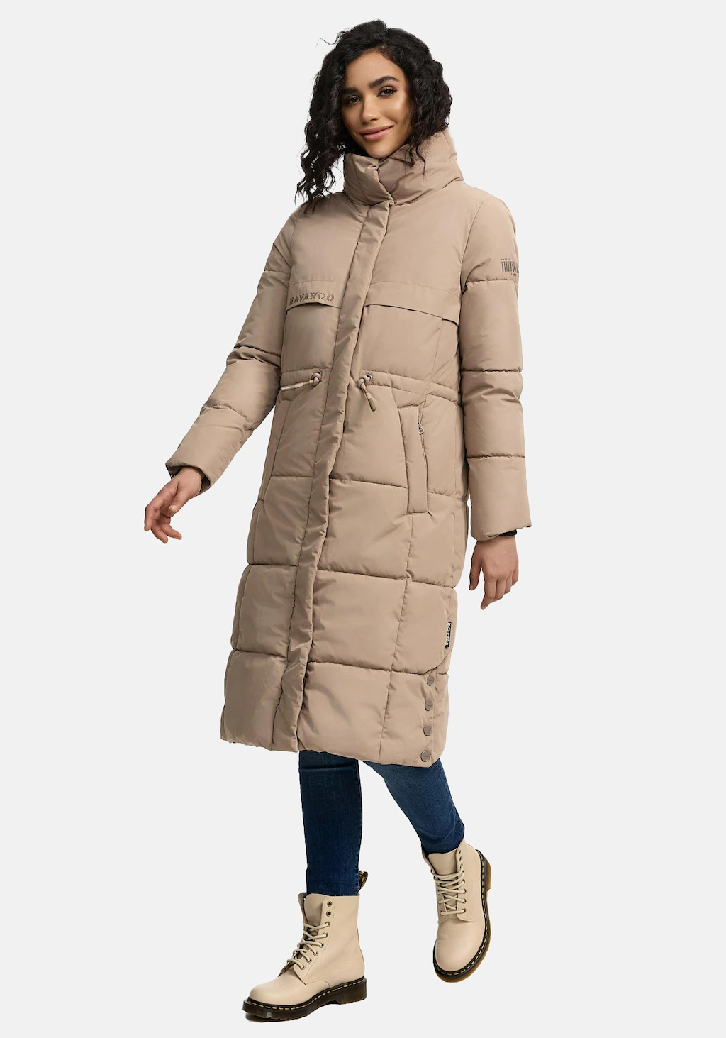 Navahoo Wintermantel "Der Wahnsinn 14", Damen Steppmantel mit Taillenzugban günstig online kaufen