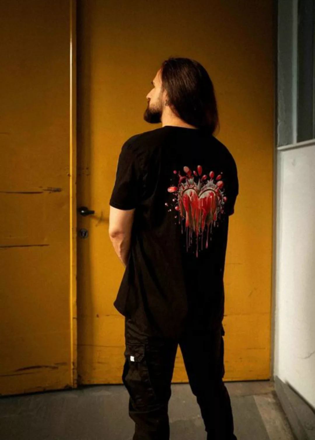 JustdePressed Clothing Print-Shirt Fighting Heart - unisex T-Shirt normal f günstig online kaufen