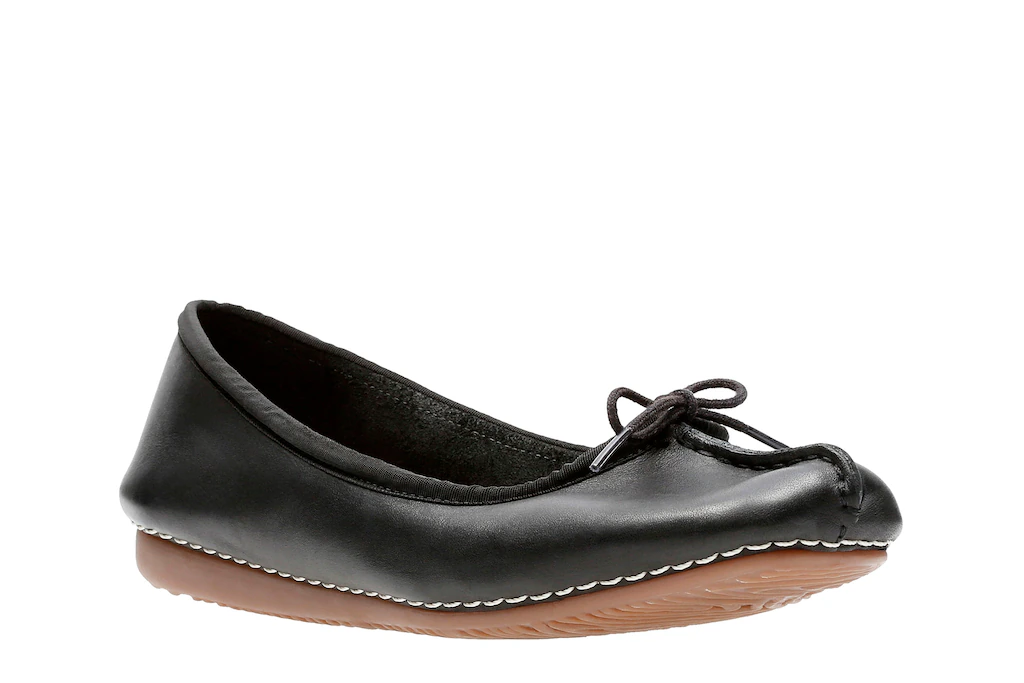 Clarks Ballerina "Freckle Ice", Slipper, Flats, Flats, Slipper mit Schleifc günstig online kaufen