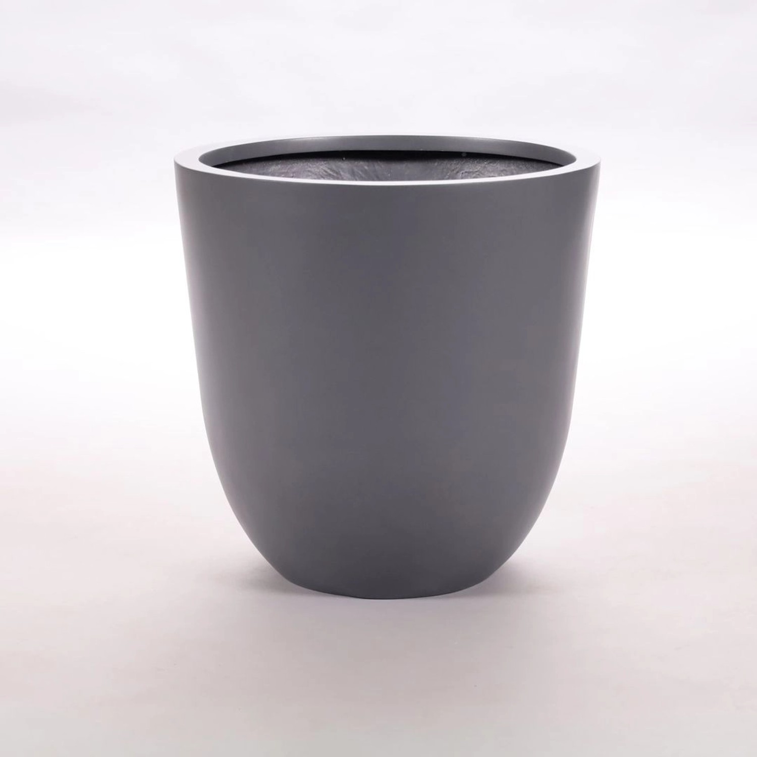 Elegant Einrichten Pflanzkübel Fiberglas Anthrazit-Metallic Rund-Konisch D5 günstig online kaufen