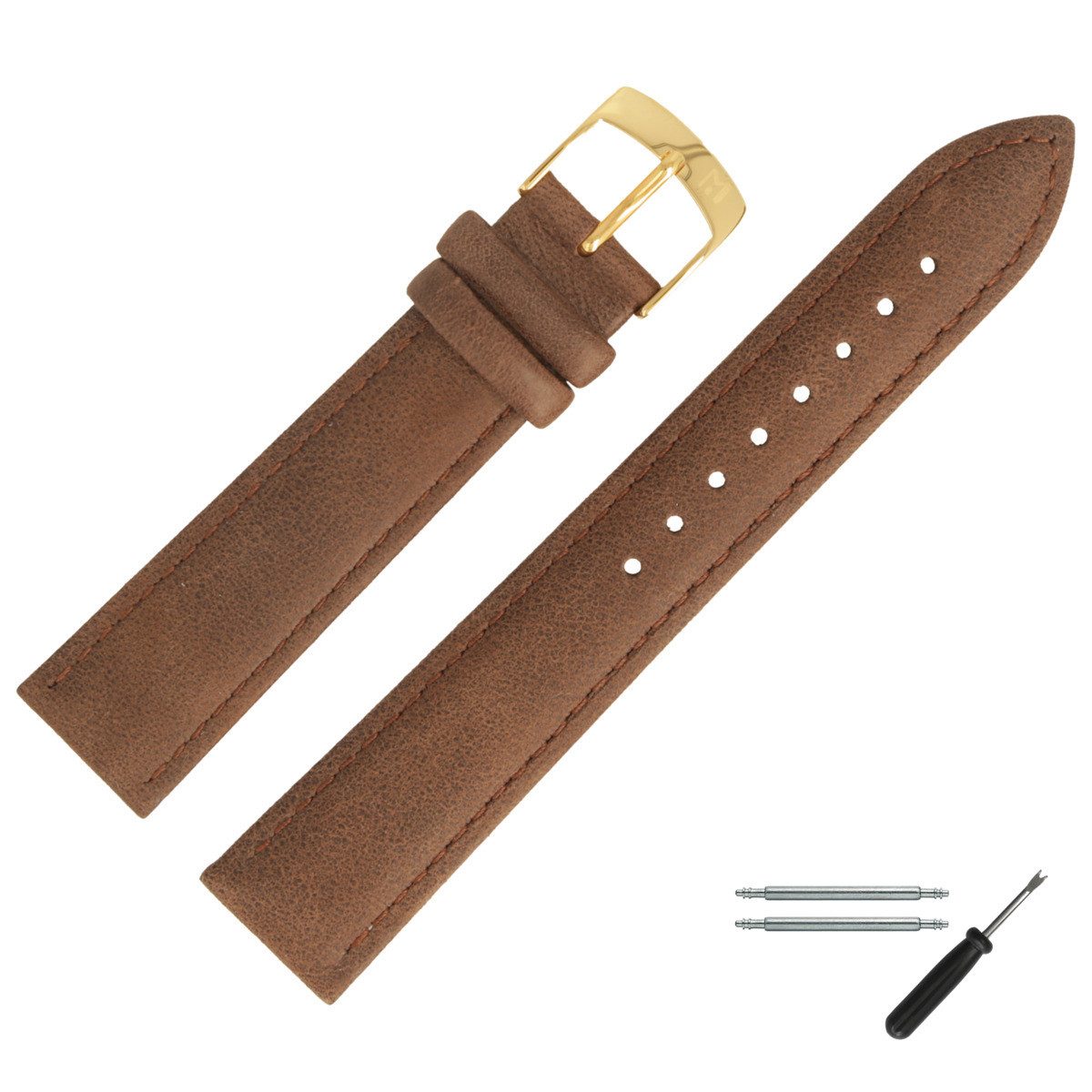 MARBURGER Uhrenarmband 16mm Leder günstig online kaufen