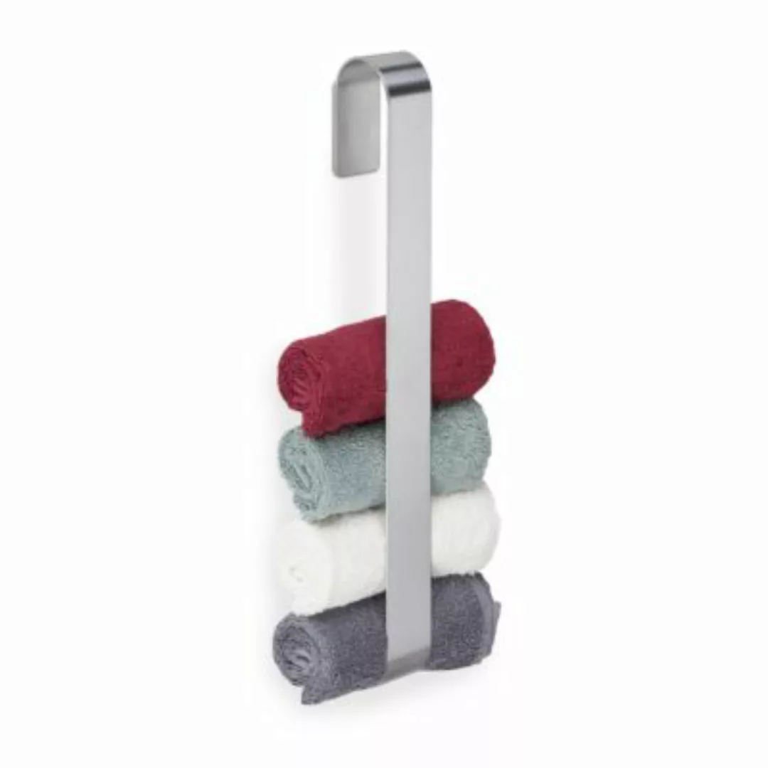 relaxdays Handtuchhalter ohne Bohren silber günstig online kaufen