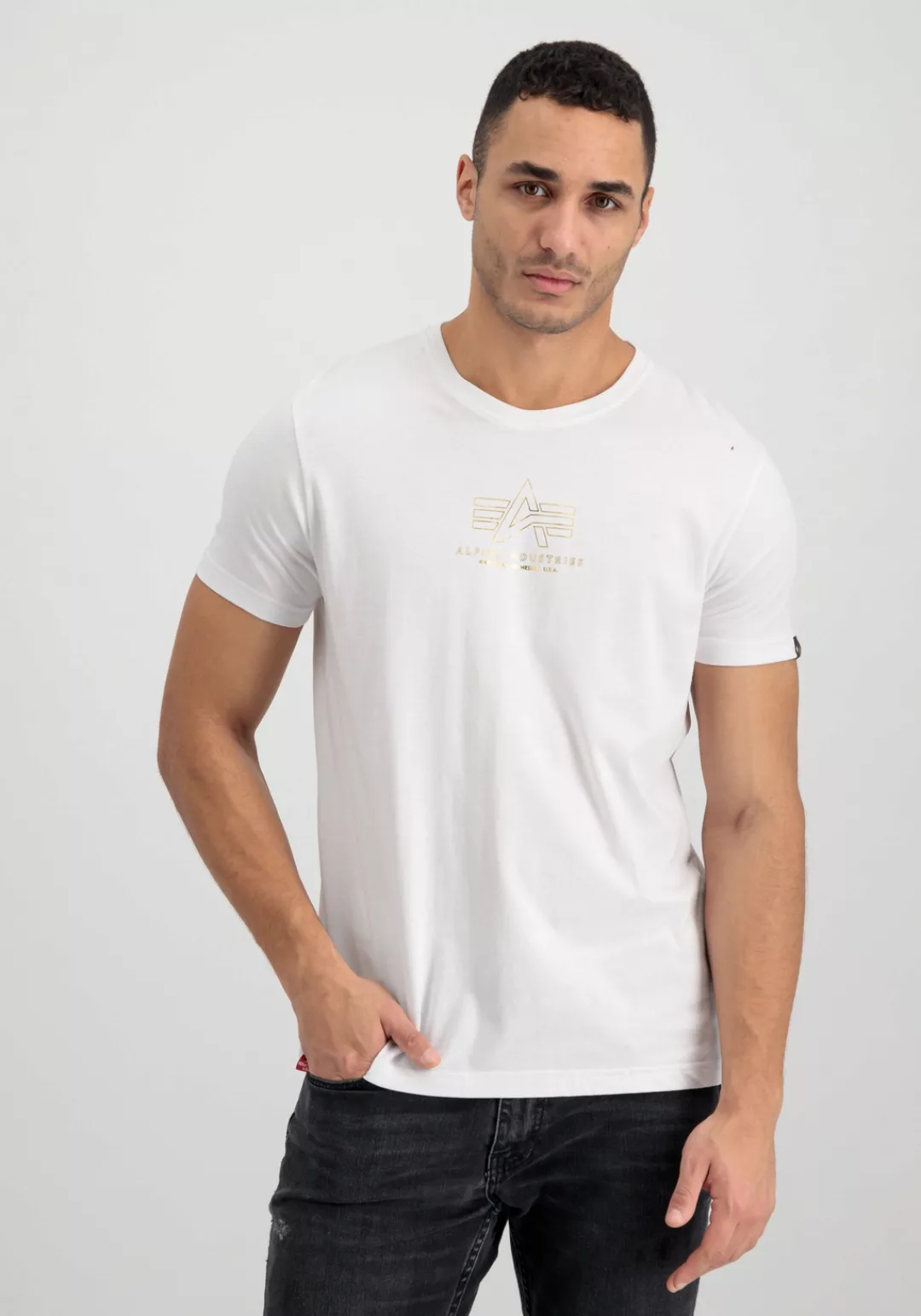 Alpha Industries T-Shirt "Alpha Industries Men - T-Shirts Basic T ML Foil P günstig online kaufen
