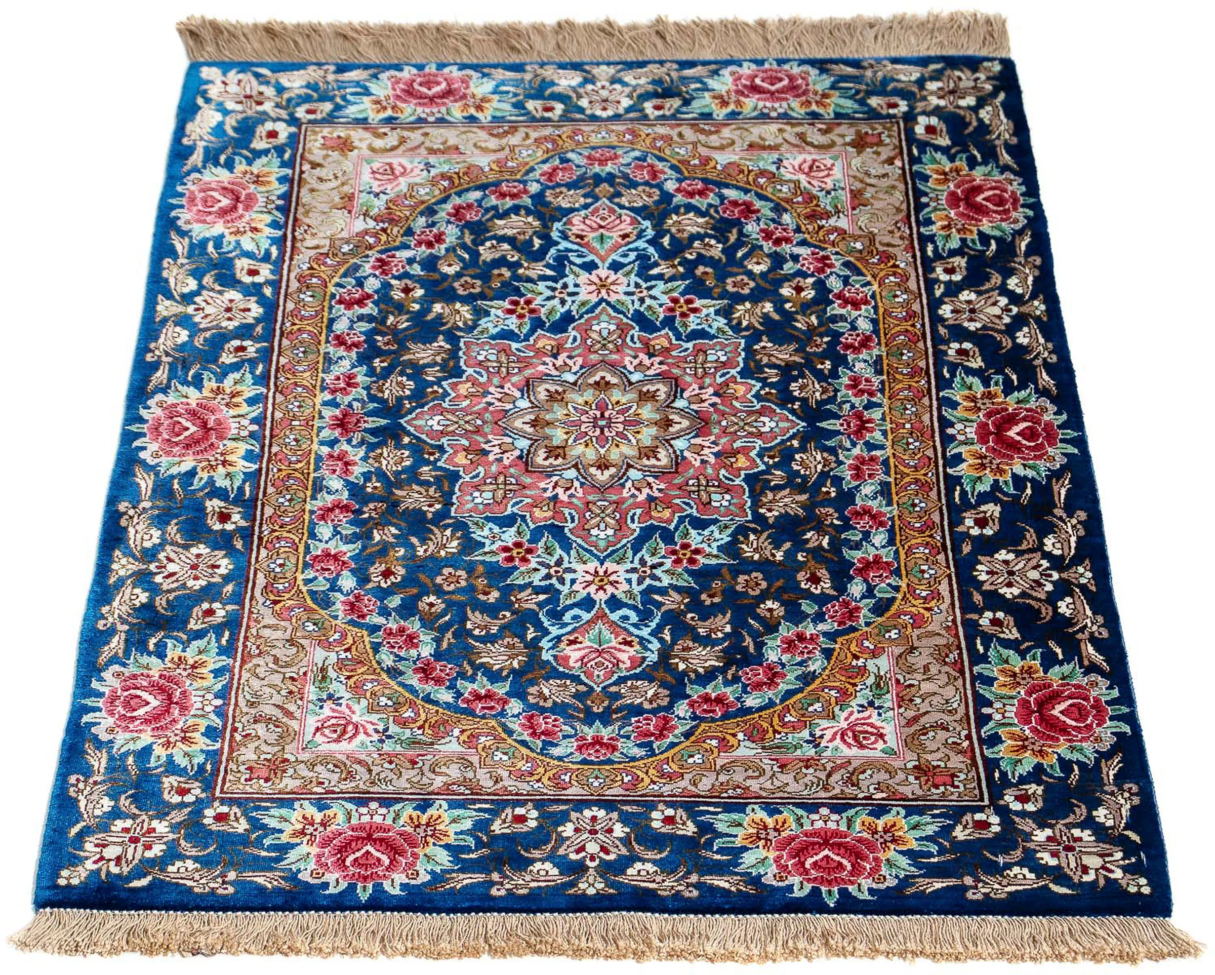 morgenland Orientteppich »Perser - Ghom - 80 x 55 cm - dunkelblau«, rechtec günstig online kaufen