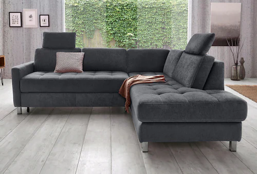 sit&more Ecksofa "Pablo L-Form", wahlweise mit Bettfunktion und Bettkasten günstig online kaufen