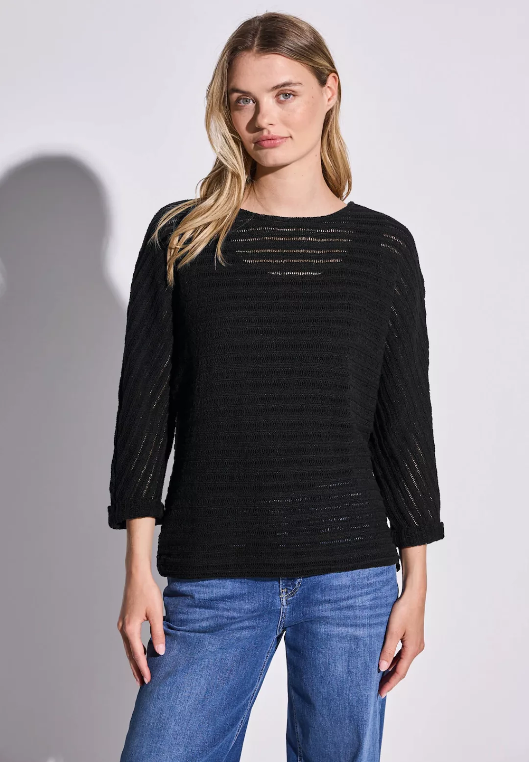 STREET ONE 3/4-Arm-Shirt, mit U-Boot-Ausschnitt günstig online kaufen