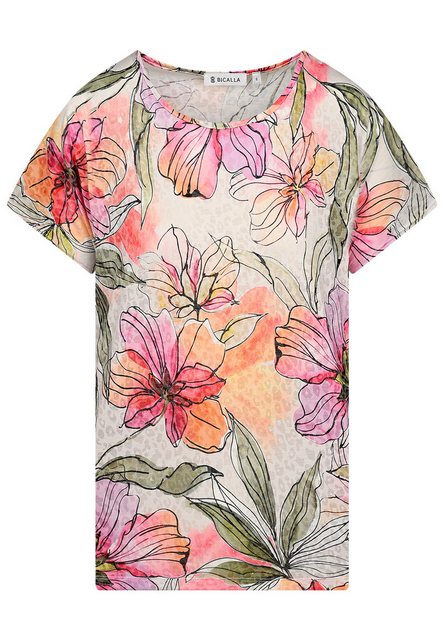 BICALLA T-Shirt Shirt Soft Flower - 12/green-rose (1-tlg) günstig online kaufen