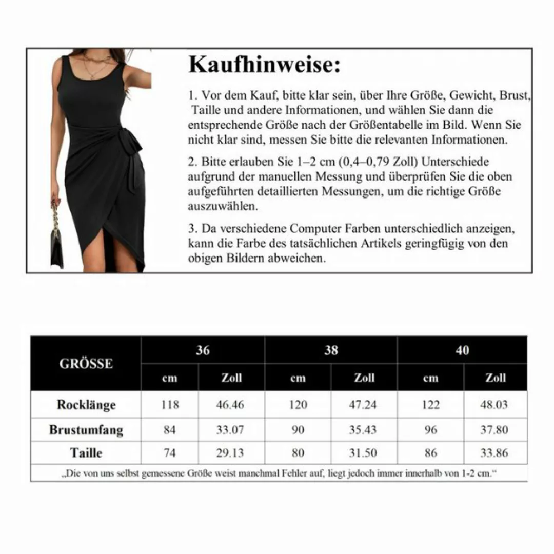 Opspring Partykleid Damen Klassisches Wickelkleid, Midikleid, Abendkleid günstig online kaufen