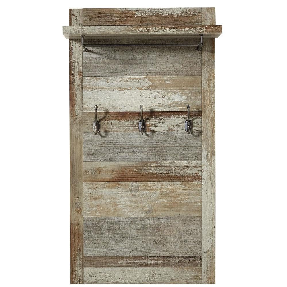 Lomadox Garderobenpaneel BRANSON-36, Vintage Driftwood Braun, günstig online kaufen