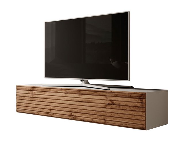 Furnix TV-Schrank Lowboard ZALVO 160 cm Fernsehschrank stehend/hängend Lame günstig online kaufen