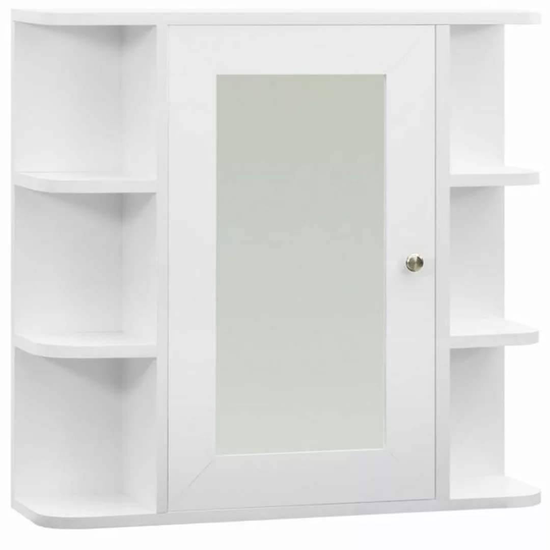 vidaXL Badezimmerspiegelschrank Bad-Spiegelschrank Weiß 66x17x63 cm MDF (1- günstig online kaufen