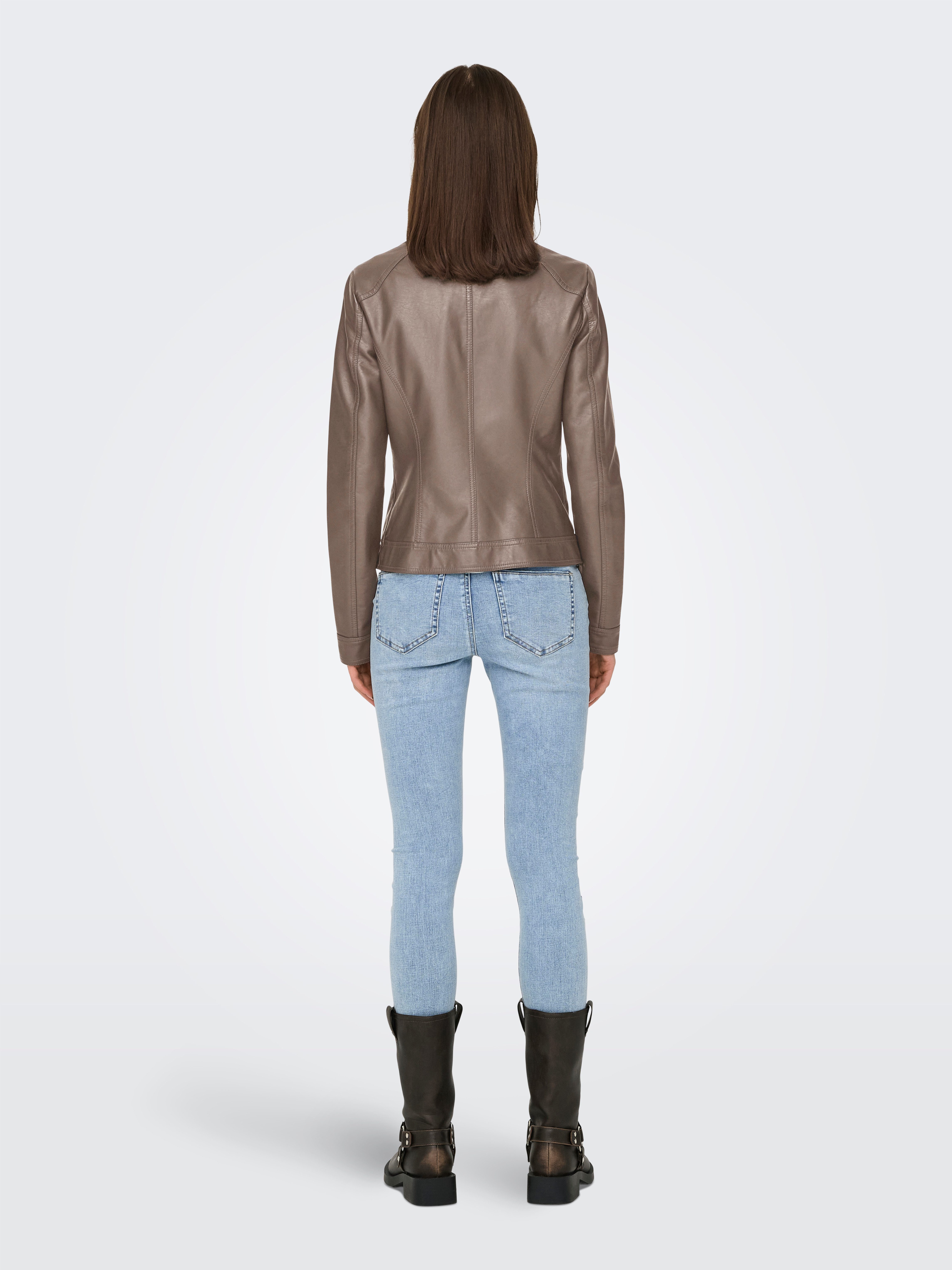 ONLY Lederimitatjacke "ONLBANDIT – Bikerjacke mit figurbetonter Form und Re günstig online kaufen