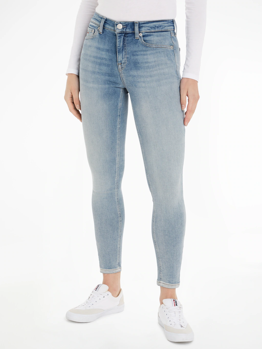 Tommy Jeans Skinny-fit-Jeans NORA MD SKN ANK ZIP CH1218 mit Tommy Jeans Log günstig online kaufen