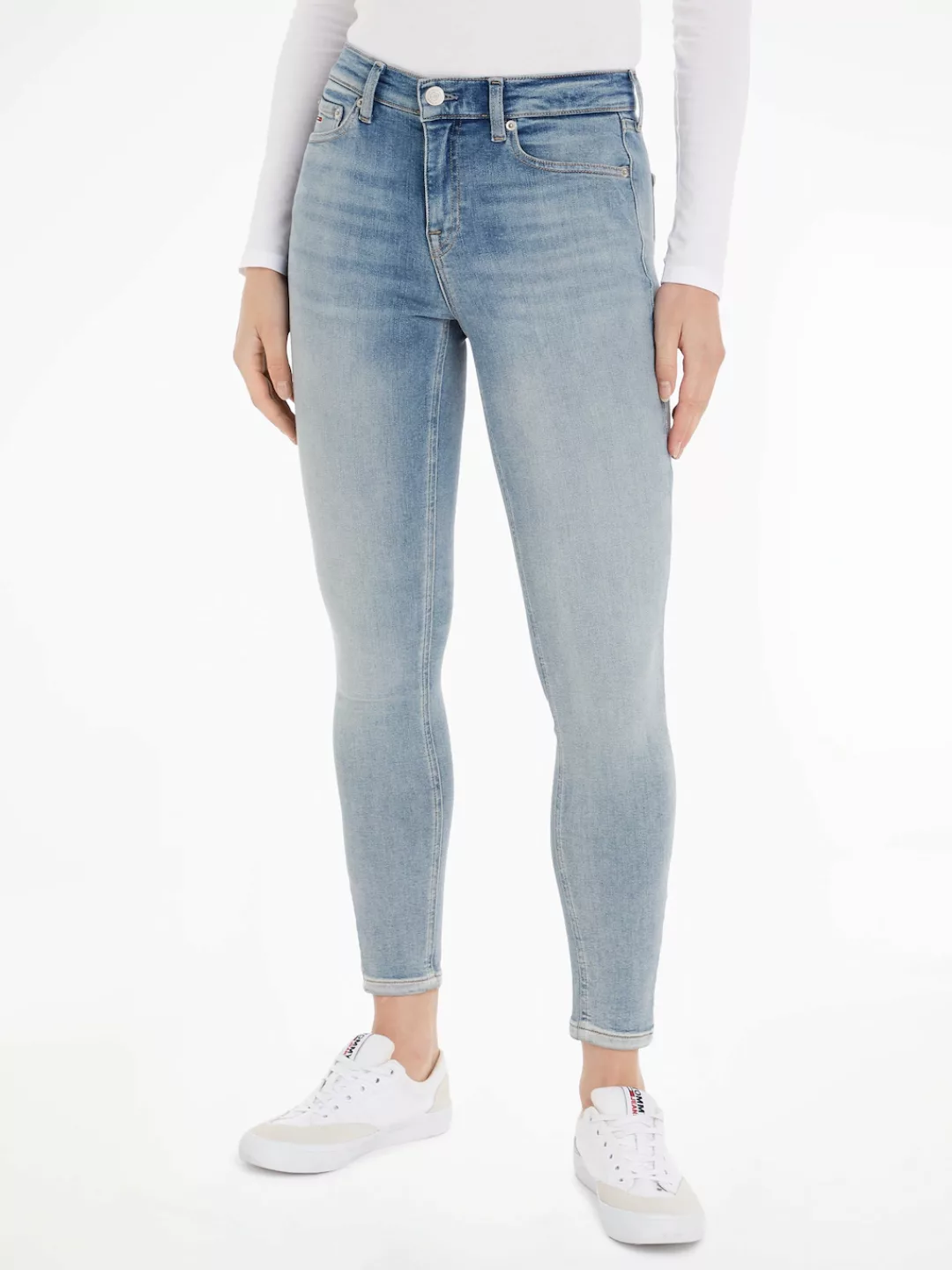 Tommy Jeans Skinny-fit-Jeans NORA MD SKN ANK ZIP CH1218 mit Tommy Jeans Log günstig online kaufen