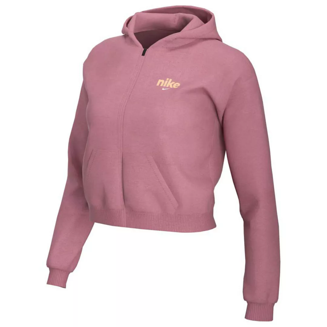 Nike Sportswear Sweatshirt Mit Reißverschluss L Desert Berry / Orange Chalk günstig online kaufen