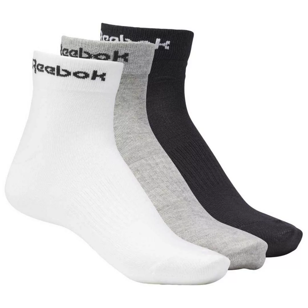 Reebok Active Core Ankle Socken 3 Paare EU 37-39 Medium Grey Heather / Whit günstig online kaufen
