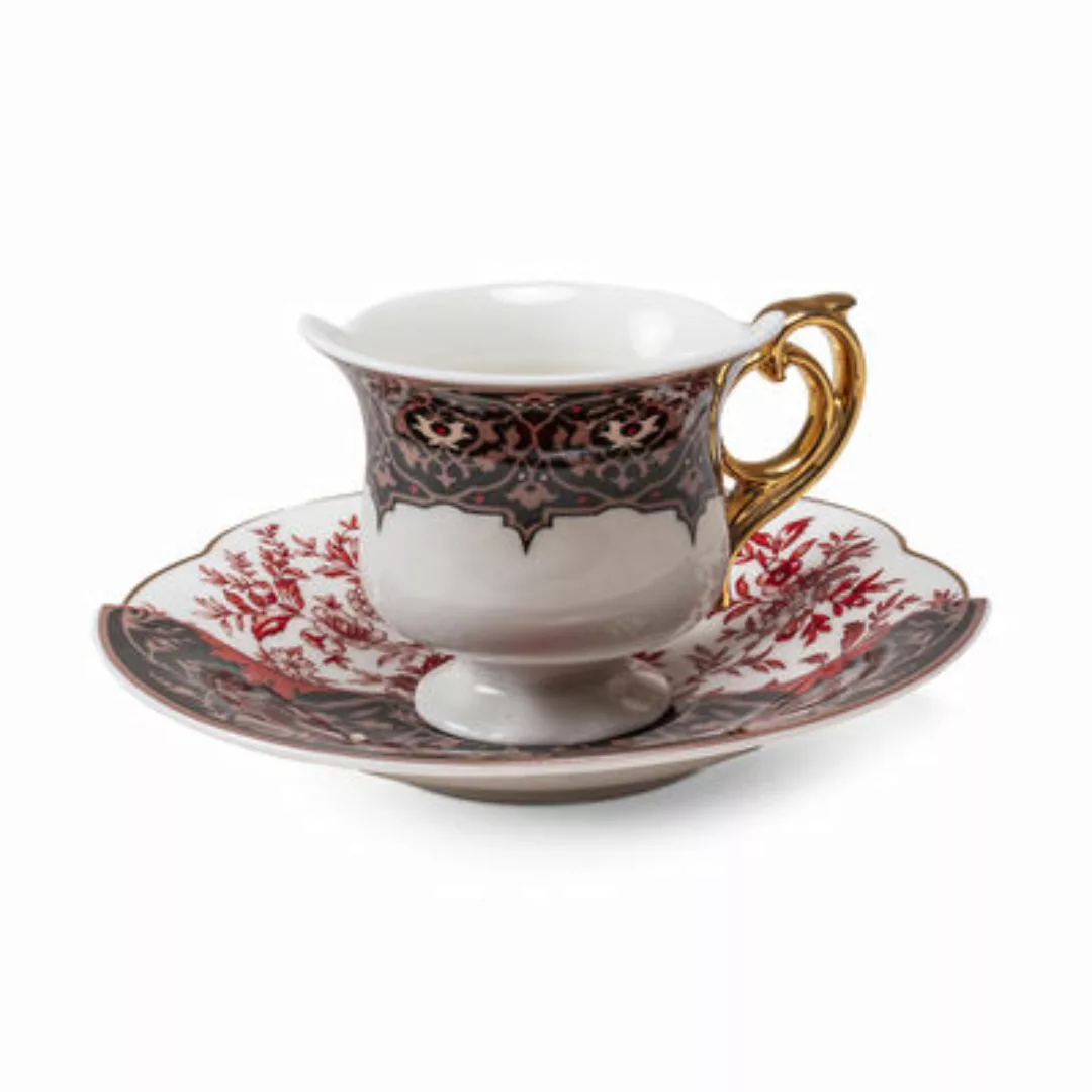 Kaffeetasse Hybrid Sagala keramik bunt / Set Kaffeetasse + passende Unterta günstig online kaufen