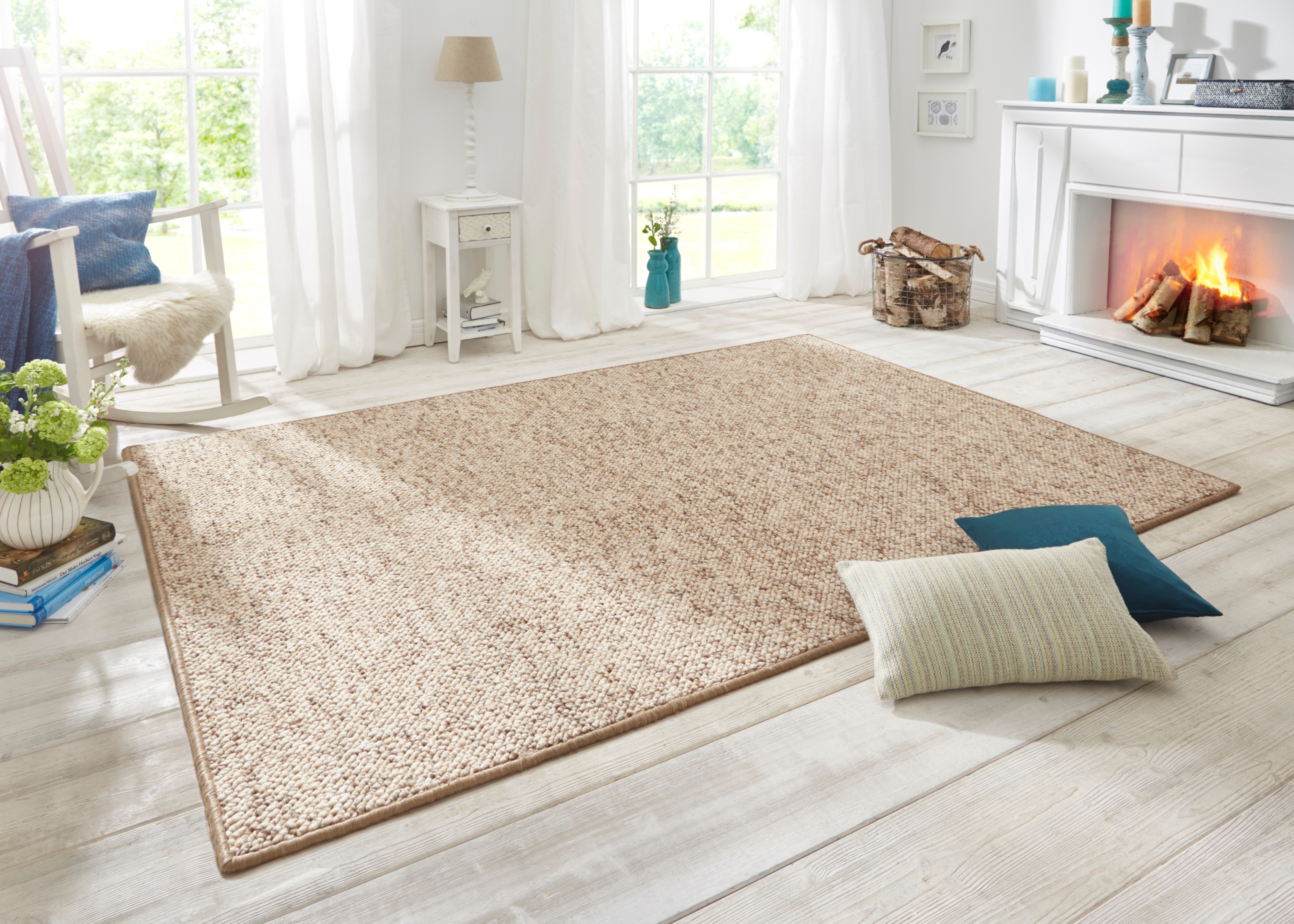 HANSE Home Teppich »Wolly 2«, rechteckig, 12 mm Höhe, Flachgewebe, Läufer, günstig online kaufen