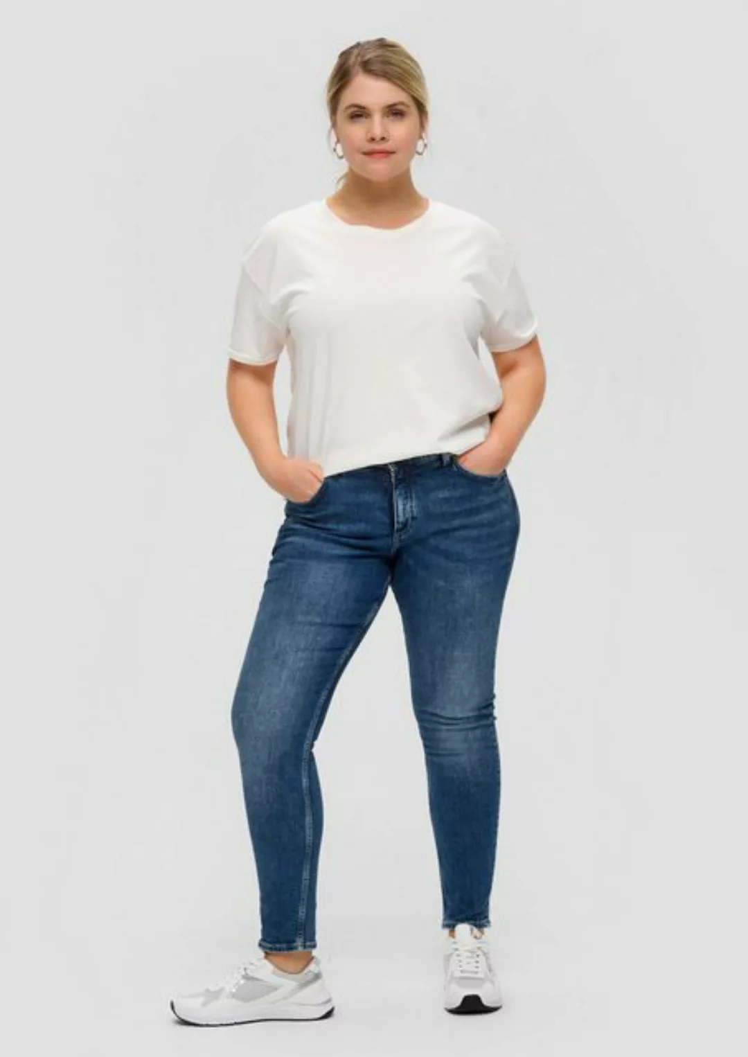 QS 5-Pocket-Jeans Jeans / Mid Rise / Skinny Leg Waschung günstig online kaufen