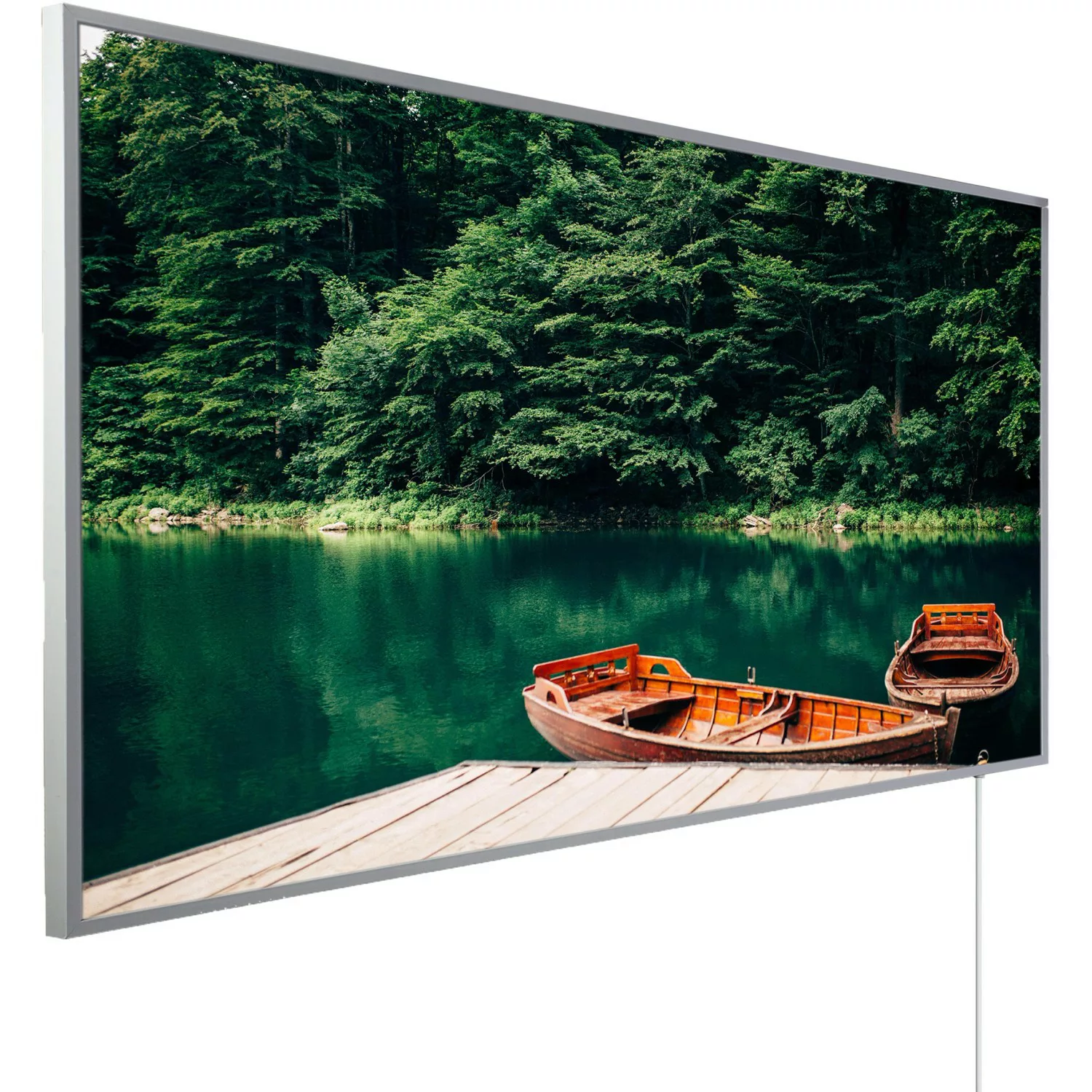 Könighaus Infrarotheizung Panorama-Serie 60 cm x 120 cm 1000 W Boot und See günstig online kaufen