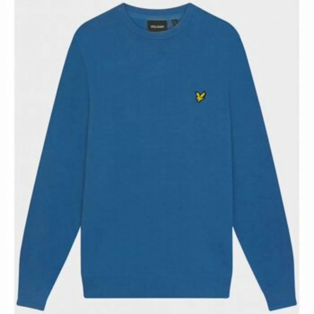 Lyle & Scott  Pullover KN400VC CREW NECK COTTON MERINO-X19. DOLOMITE BLUE günstig online kaufen