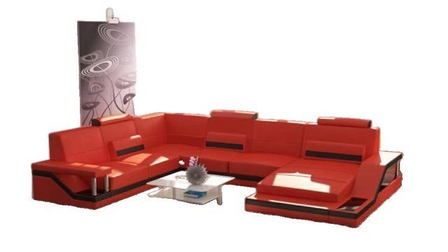 JVmoebel Ecksofa Designer U-Form Couch Ecksofa Polster Sofa Wohnlandschaft, günstig online kaufen