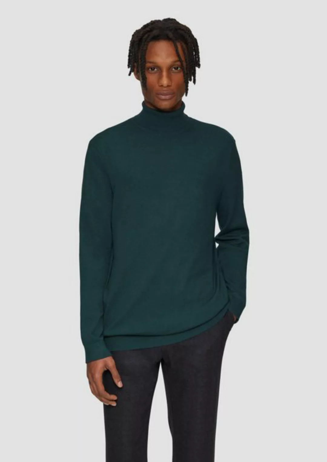 QS Strickpullover Slim-Fit-Pullover mit Rollkragen günstig online kaufen