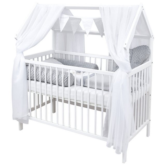 Baby-Delux Komplettbett Hausbett Babybett Schutzgitter Komplettset, 10-tlg. günstig online kaufen