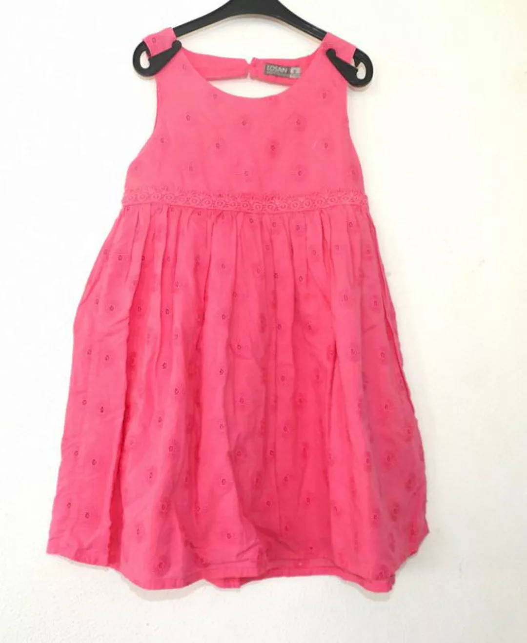 LOSAN Sweatkleid Pinky PInk Raffienierte Rückenansicht günstig online kaufen