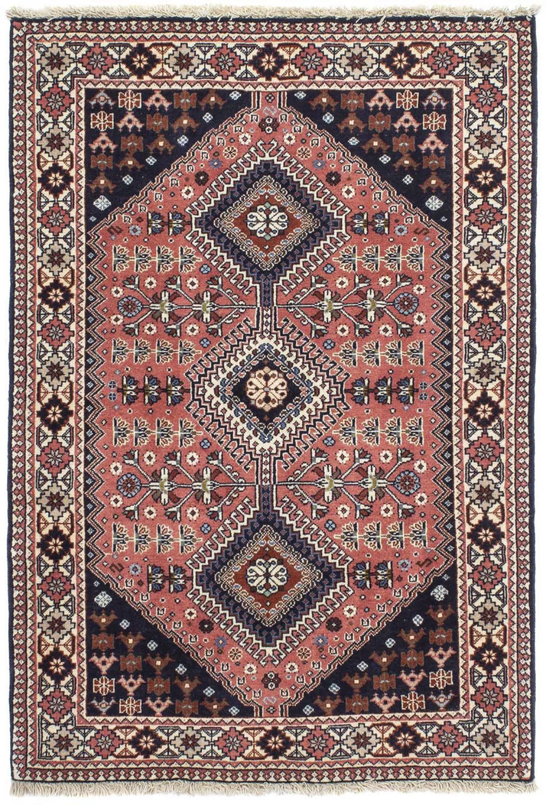 morgenland Wollteppich »Yalameh Medaillon Blu scuro 148 x 103 cm«, rechteck günstig online kaufen