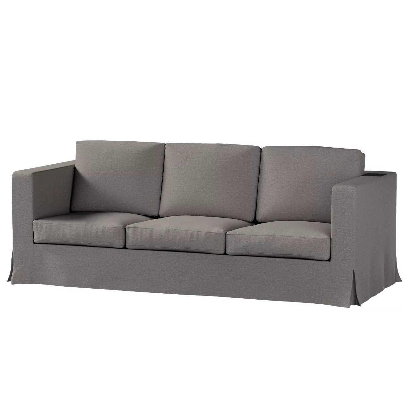 Bezug für Karlanda 3-Sitzer Sofa nicht ausklappbar, lang, dunkelgrau, Bezug günstig online kaufen