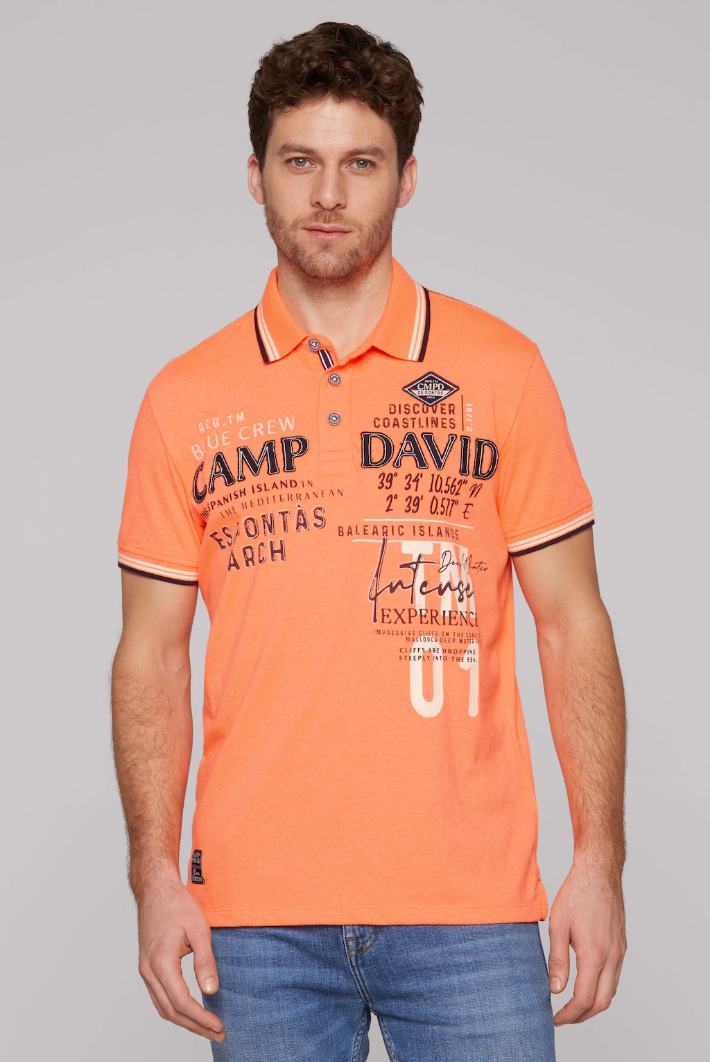 CAMP DAVID Poloshirt, mit Seitenschlitze günstig online kaufen