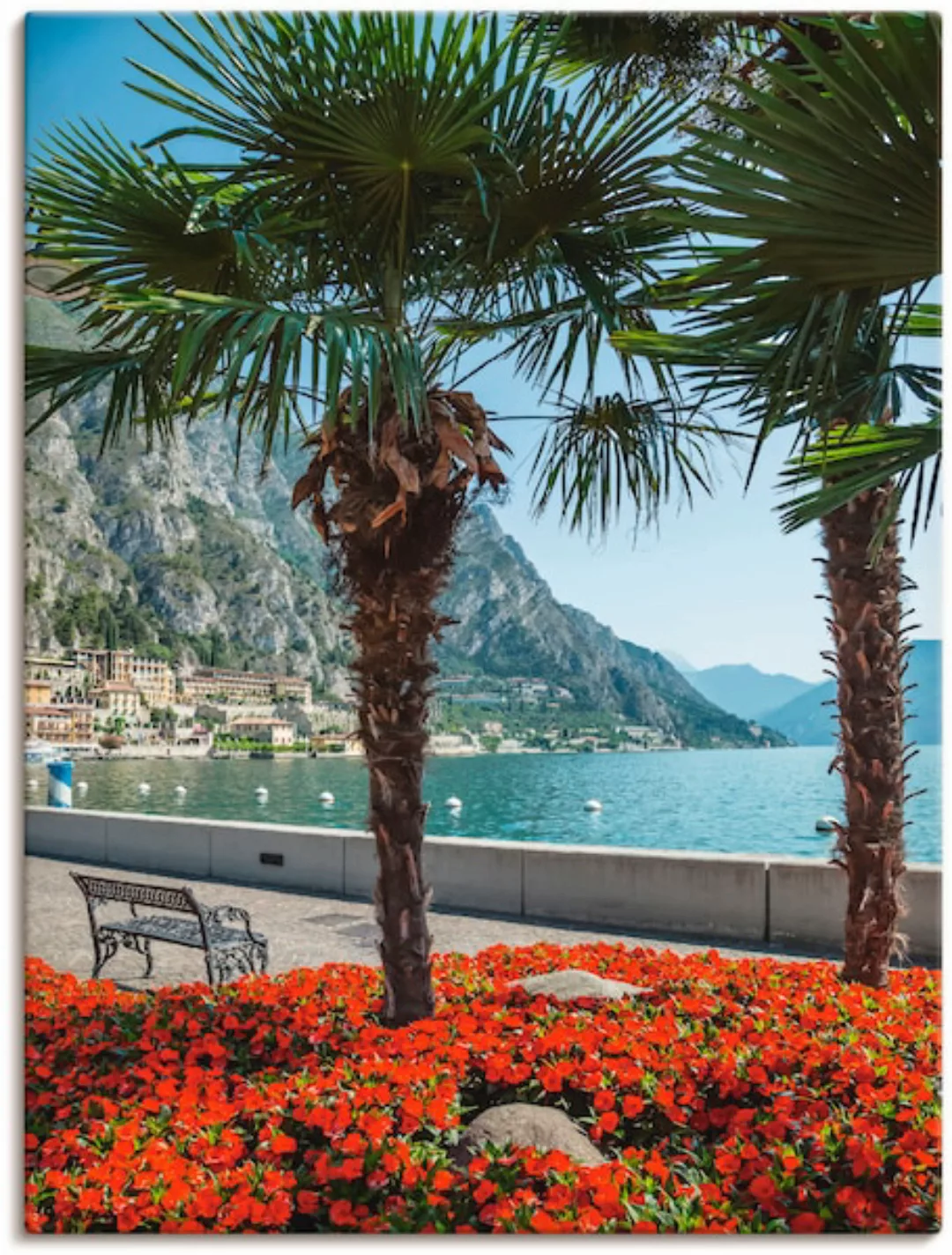 Artland Leinwandbild "Gardasee Limone sul", Europa, (1 St.), auf Keilrahmen günstig online kaufen