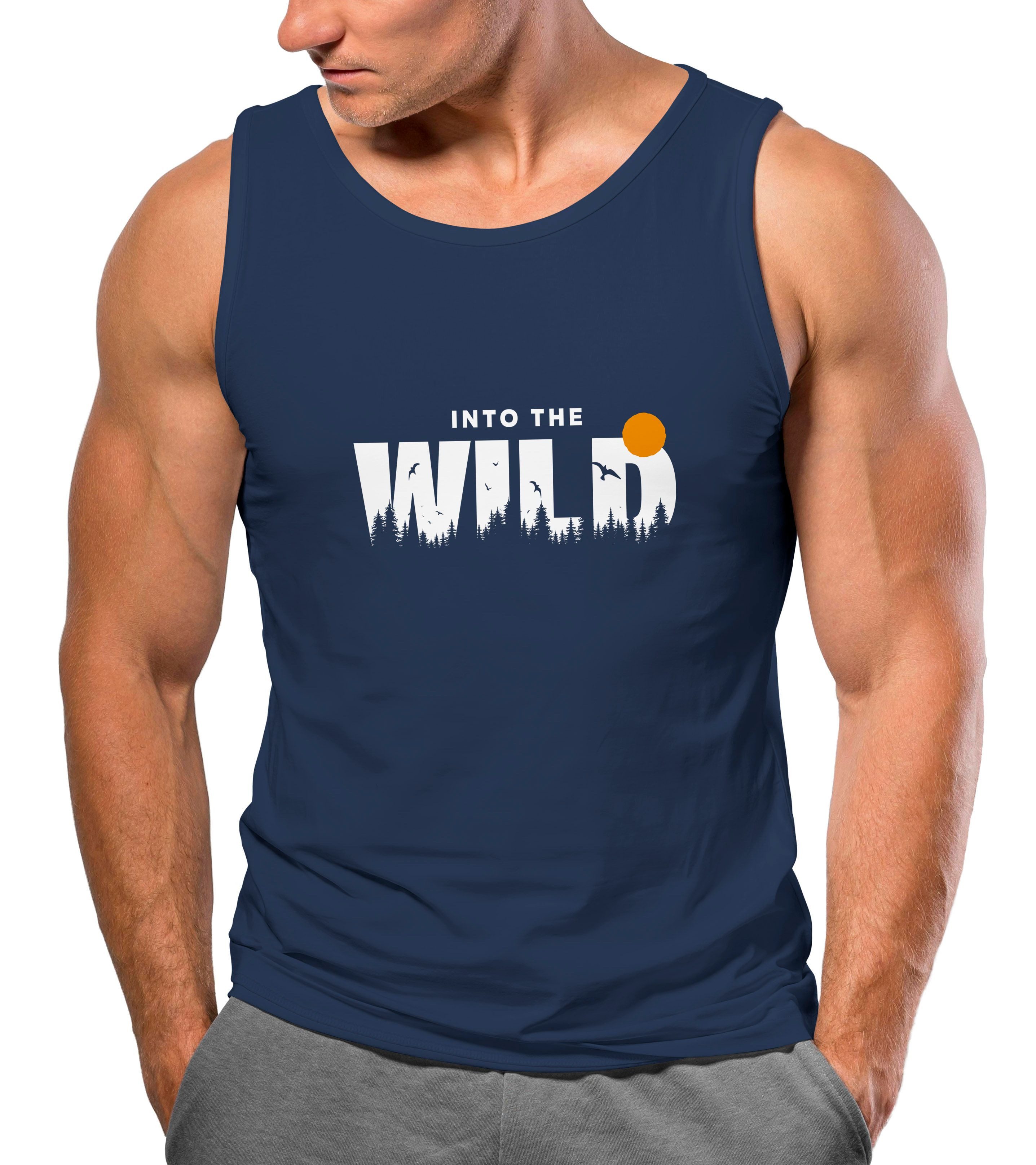 Neverless Tanktop Herren Tank-Top Brustprint Bedruckt günstig online kaufen