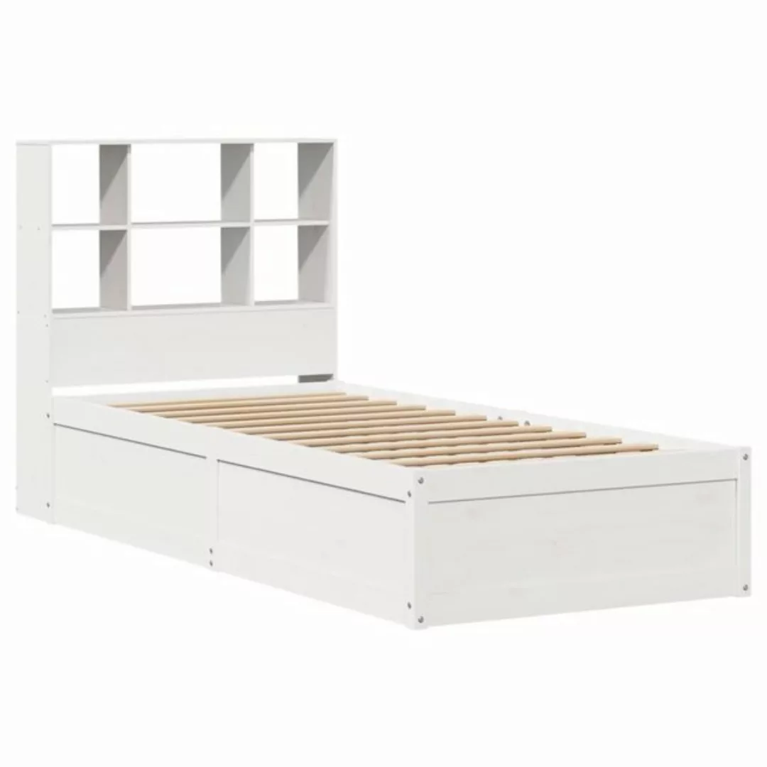 vidaXL Bett Massivholzbett ohne Matratze Weiß 75x190 cm Kiefernholz günstig online kaufen