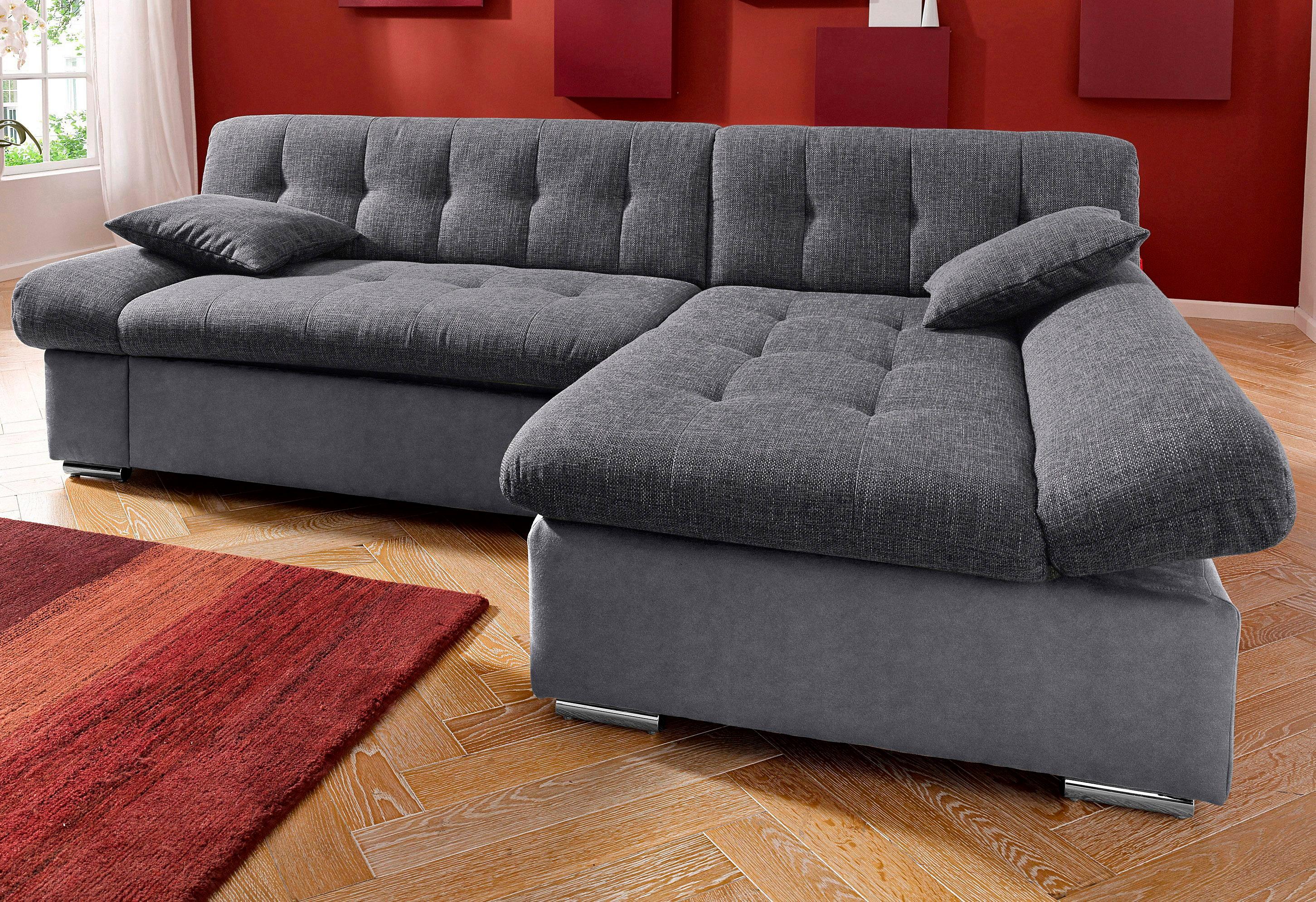 TRENDMANUFAKTUR Ecksofa "Reggae, modern und bequem, aktueller Materialmix, günstig online kaufen