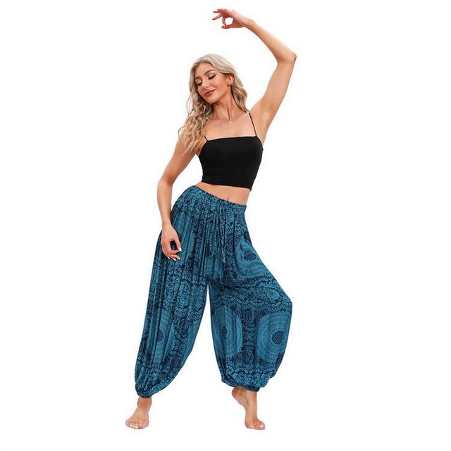 YRIIOMO Loungepants Sommer Bohemian Stil, Freizeithose, Übergröße günstig online kaufen