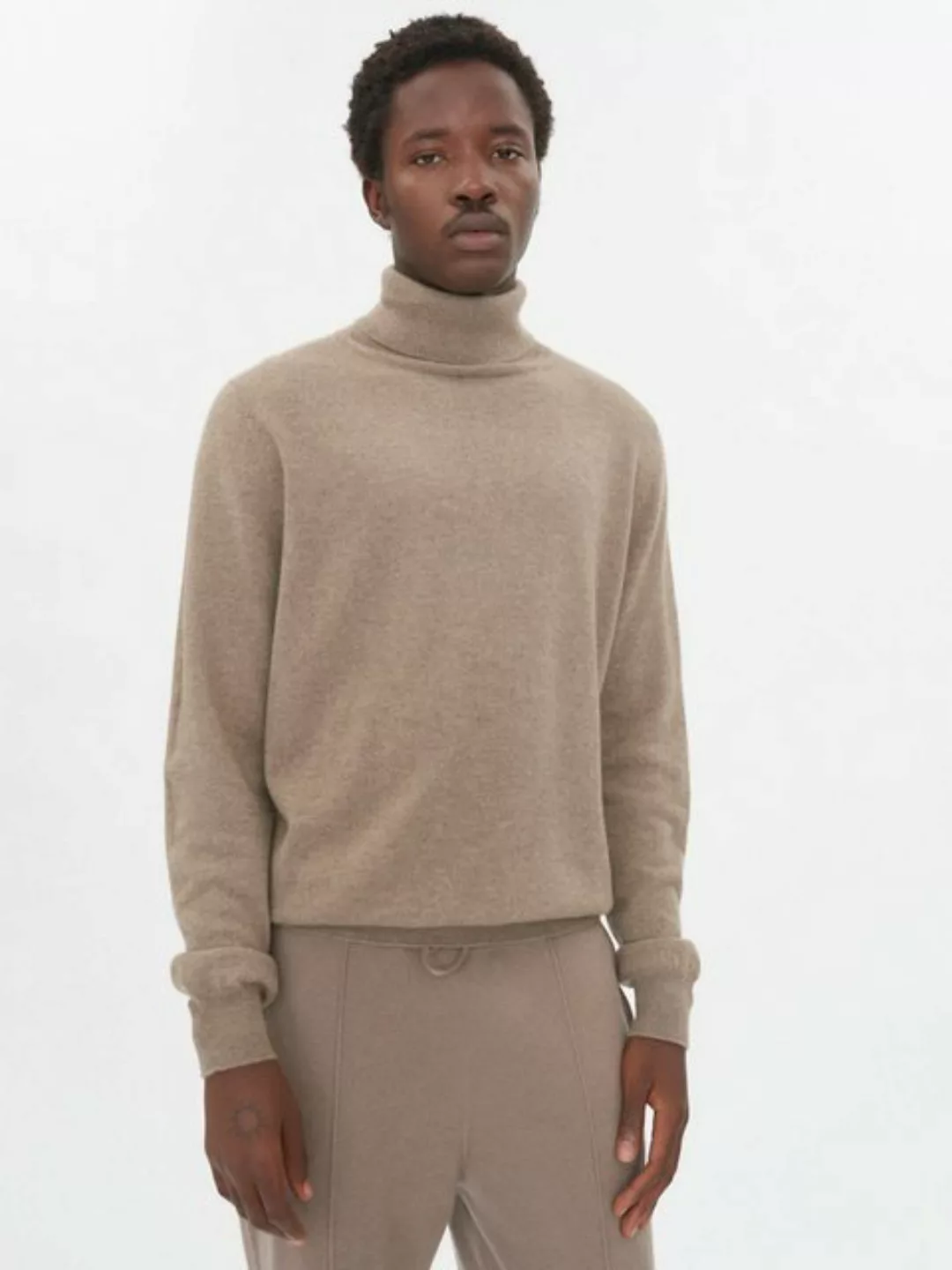 GOBI Cashmere Rollkragenpullover Naturfarbe Basic Kaschmir Rollkragenpullov günstig online kaufen