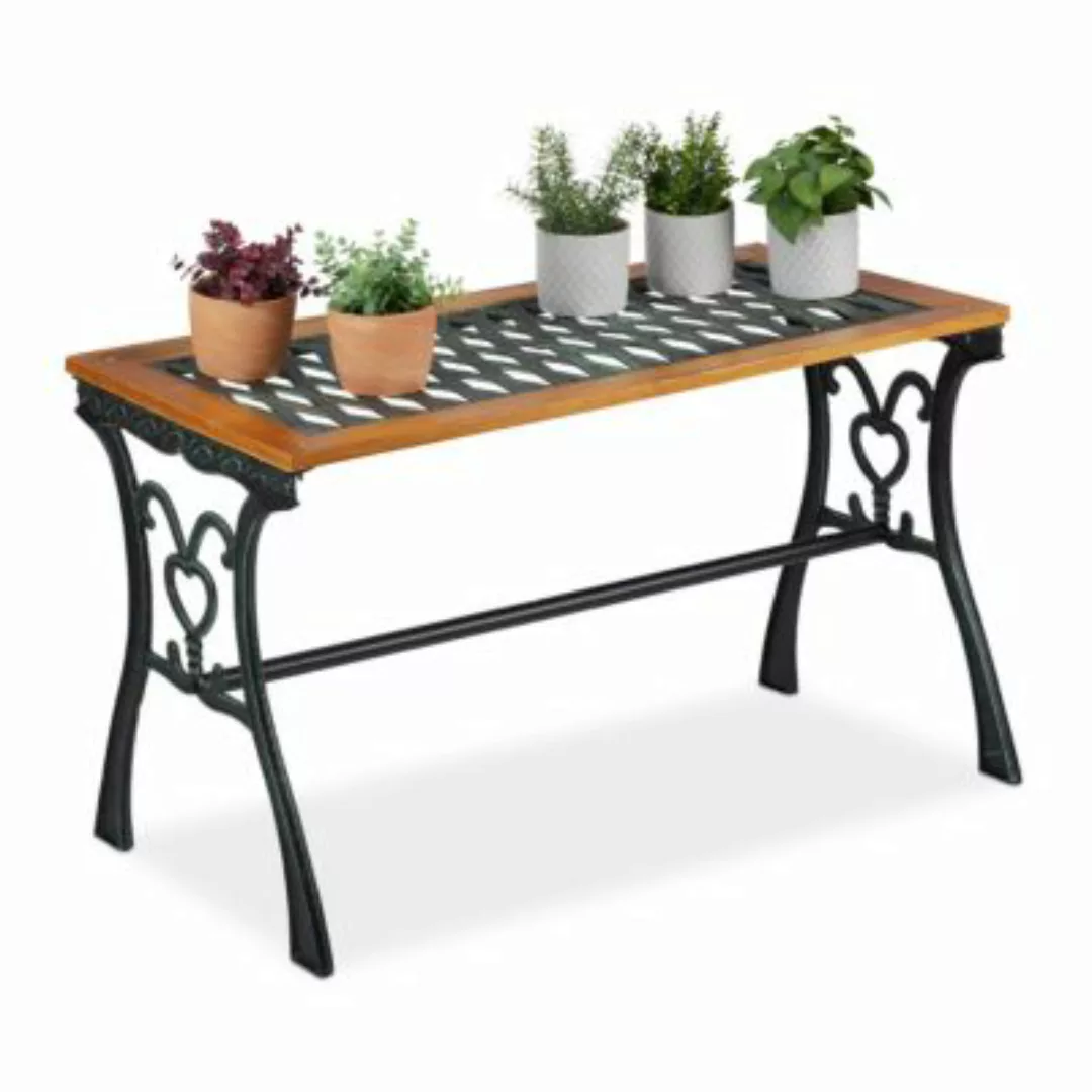 relaxdays Gartentisch rechteckig natur günstig online kaufen