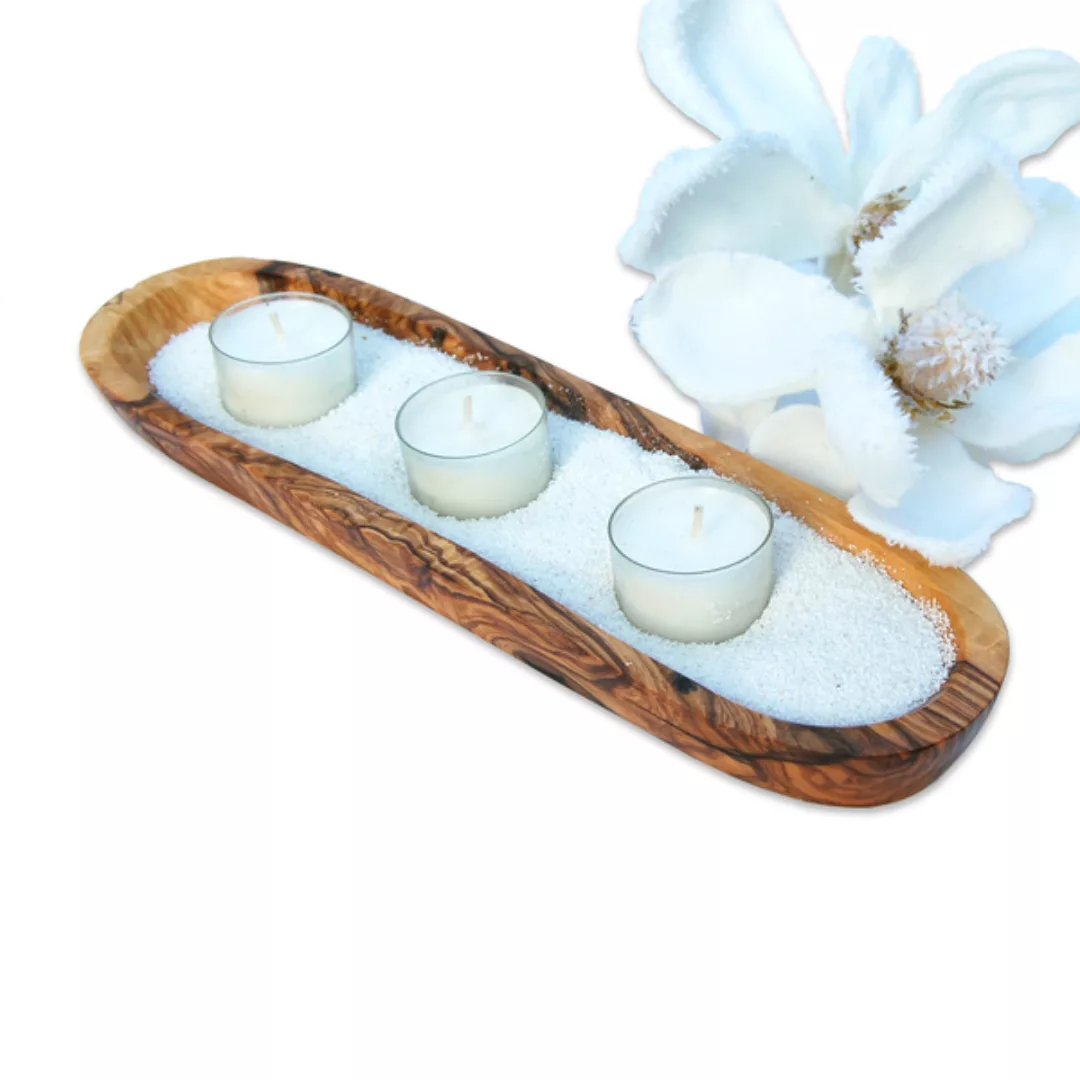 Kerzenhalter-set Wellness Inkl. Sand & 3 Teelichtern günstig online kaufen