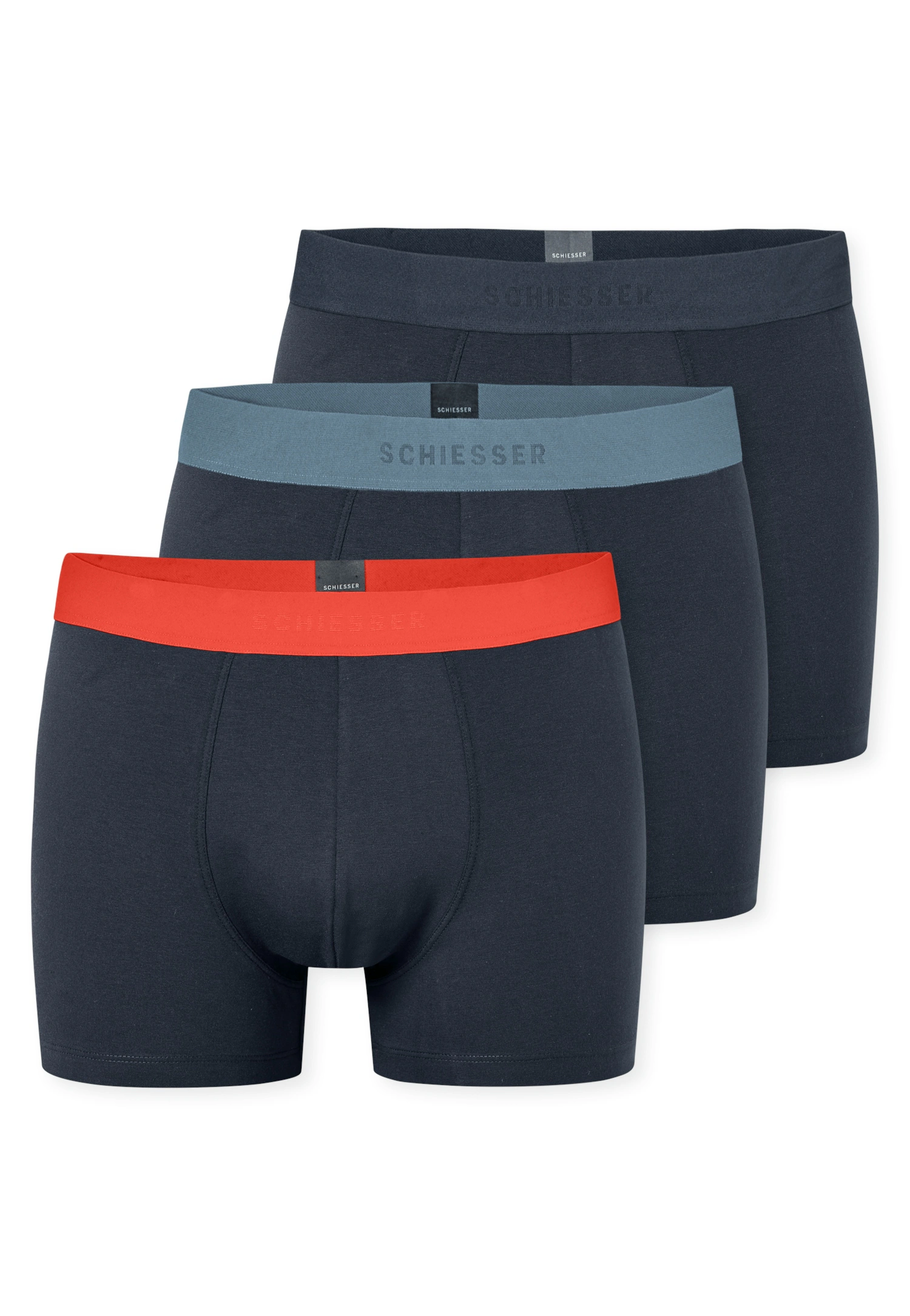 Schiesser Boxershorts ""95/5"", (3er Pack), mit farbigem Logobund günstig online kaufen