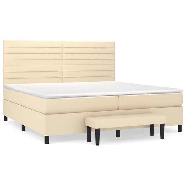 vidaXL Boxspringbett Boxspringbett mit Matratze und Fusshocker Stoff (200 x günstig online kaufen