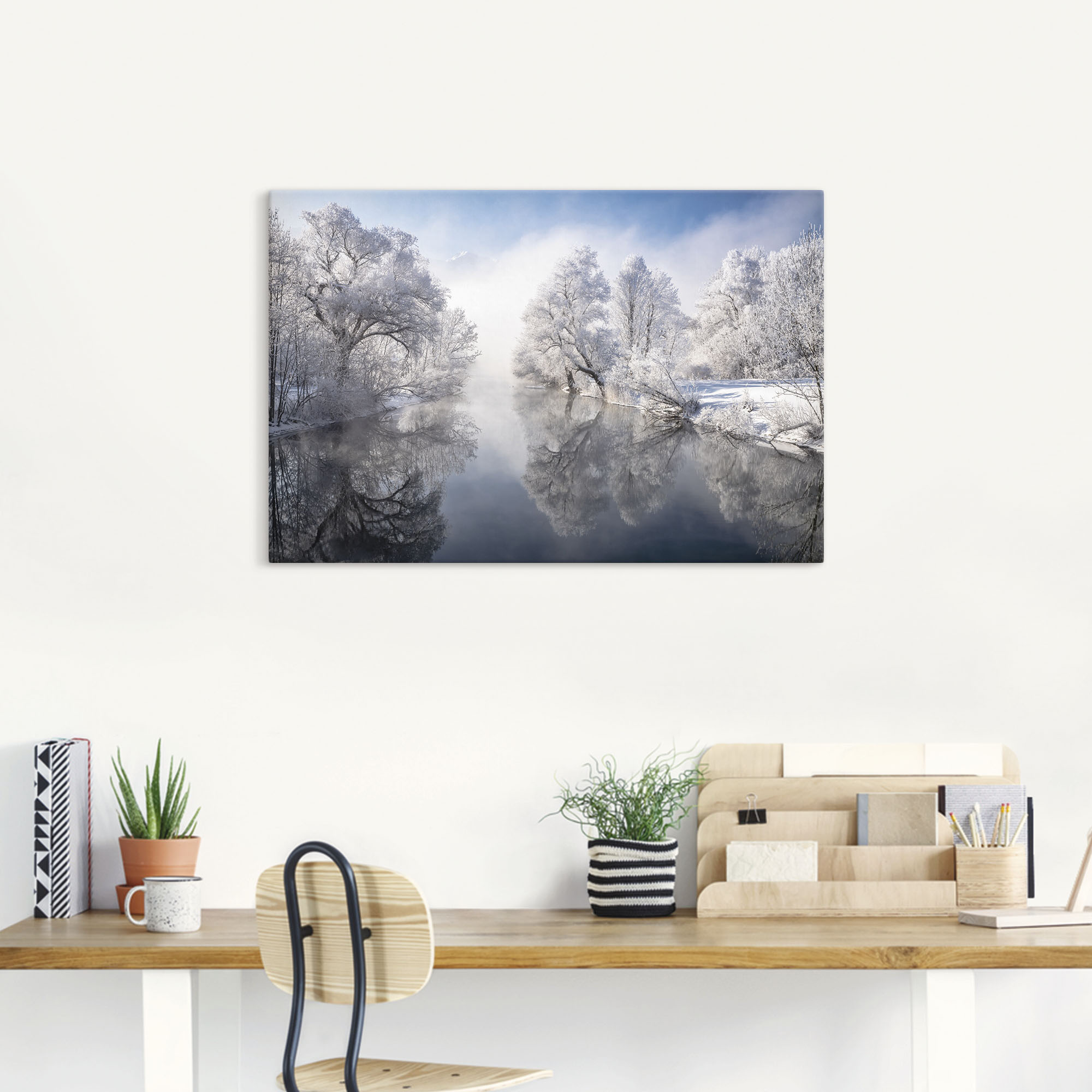 Artland Wandbild "Winter in Oberbayern", Seebilder, (1 St.), als Leinwandbi günstig online kaufen