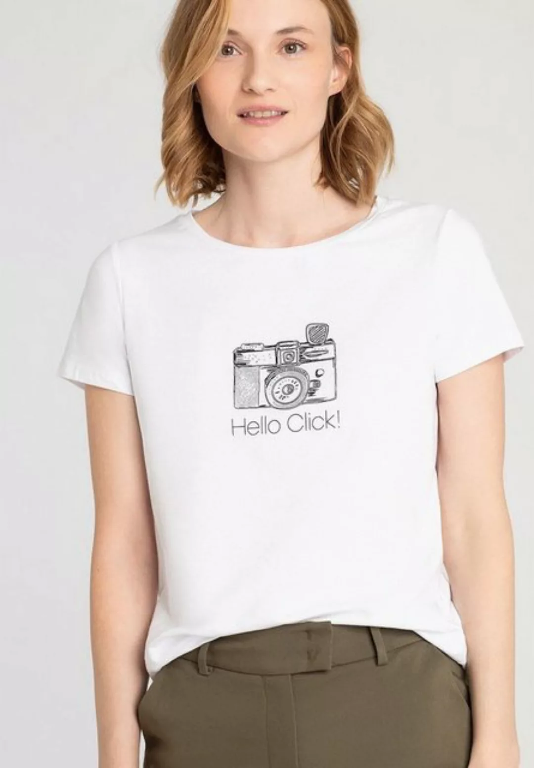 T-Shirt mit "Popcorn"-Frontprint, weiß, Frühjahrs-Kollektion günstig online kaufen