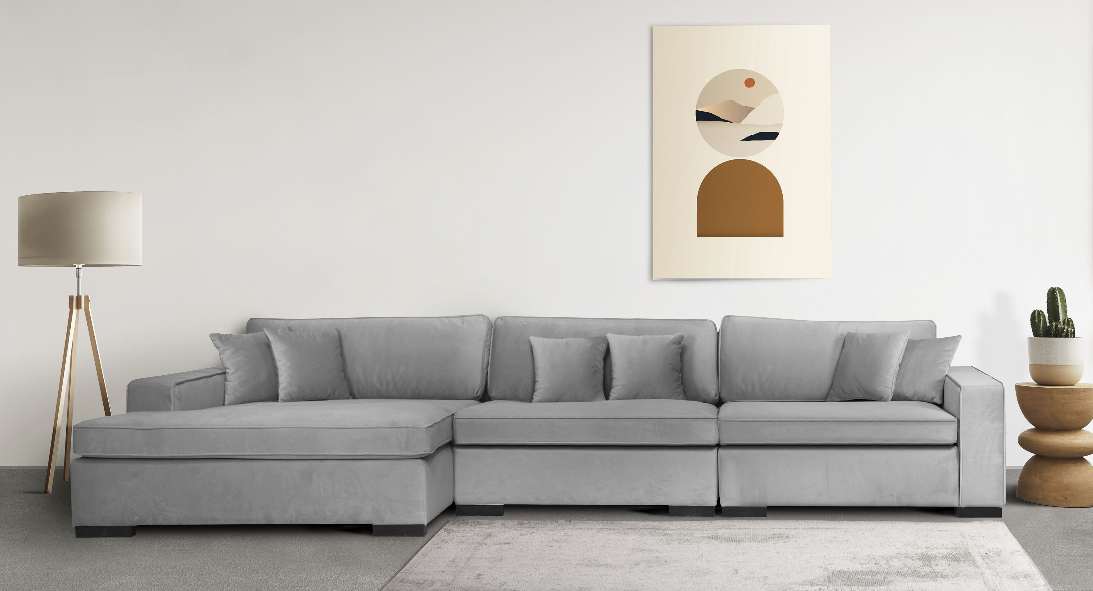 Home affaire Sofa-Eckelement "Skara XXL L-Form", Lounge-Sofa XXL mit Federk günstig online kaufen