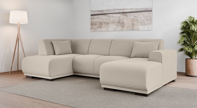 Home affaire Wohnlandschaft "BORNHOLM U-Form mit Recamiere rechts/links, B/ günstig online kaufen