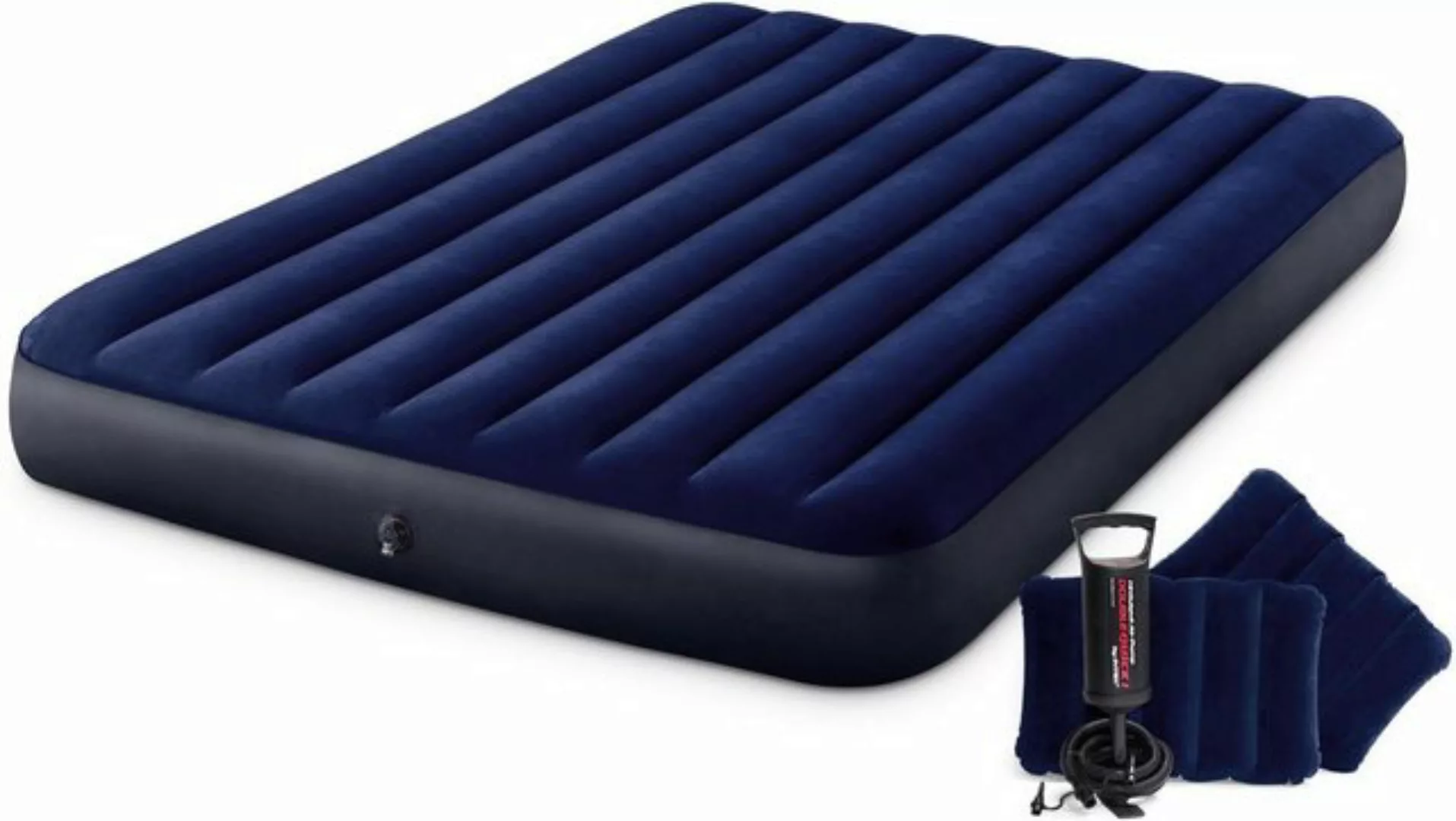 Intex Luftbett Indoor Outdoor Luftbett Queen Airbed 203x183x25cm Pumpe 2 Ki günstig online kaufen