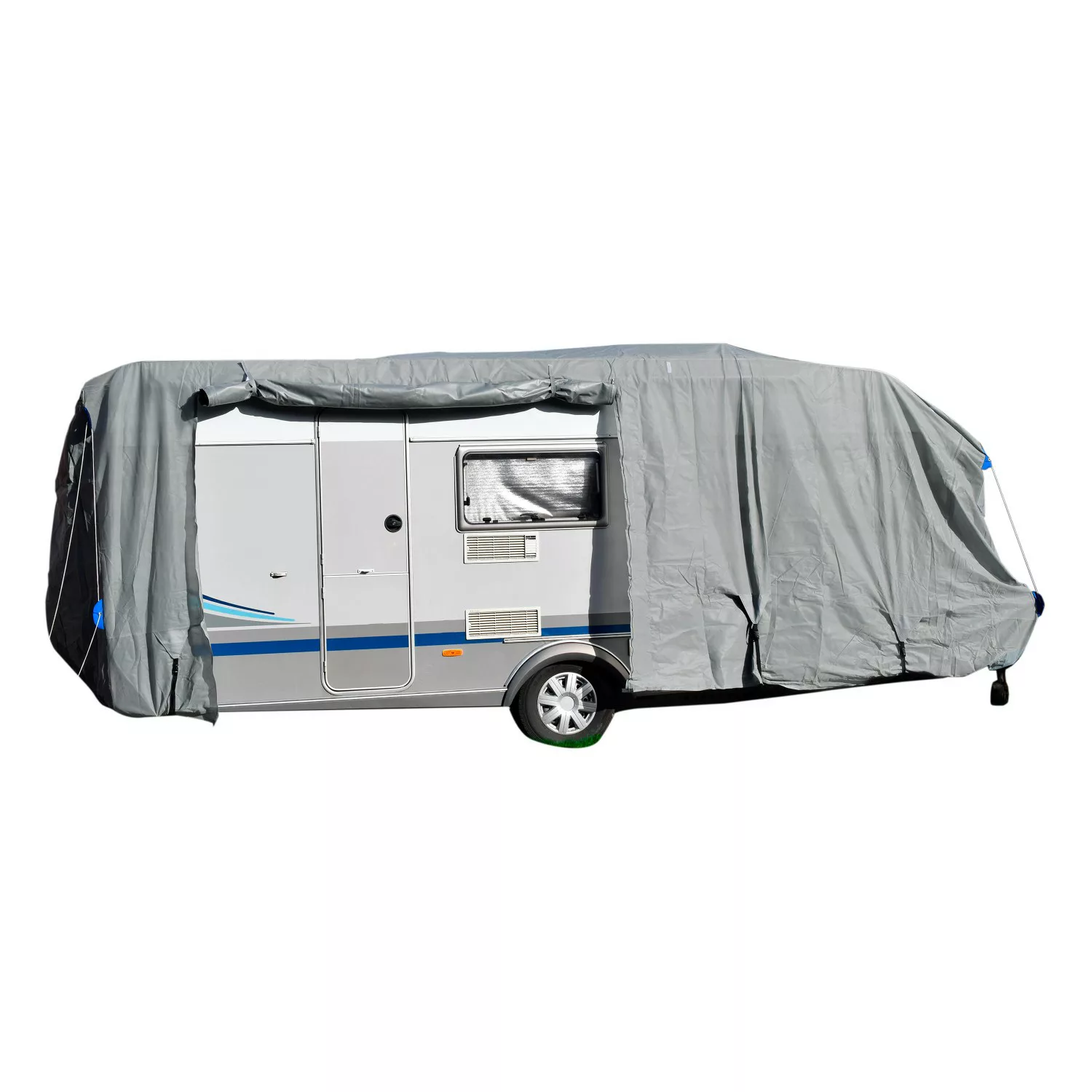 GreenYard® Wohnwagen Abdeckplane mit Reflektoren  XL  670 x 250 x 220 cm günstig online kaufen