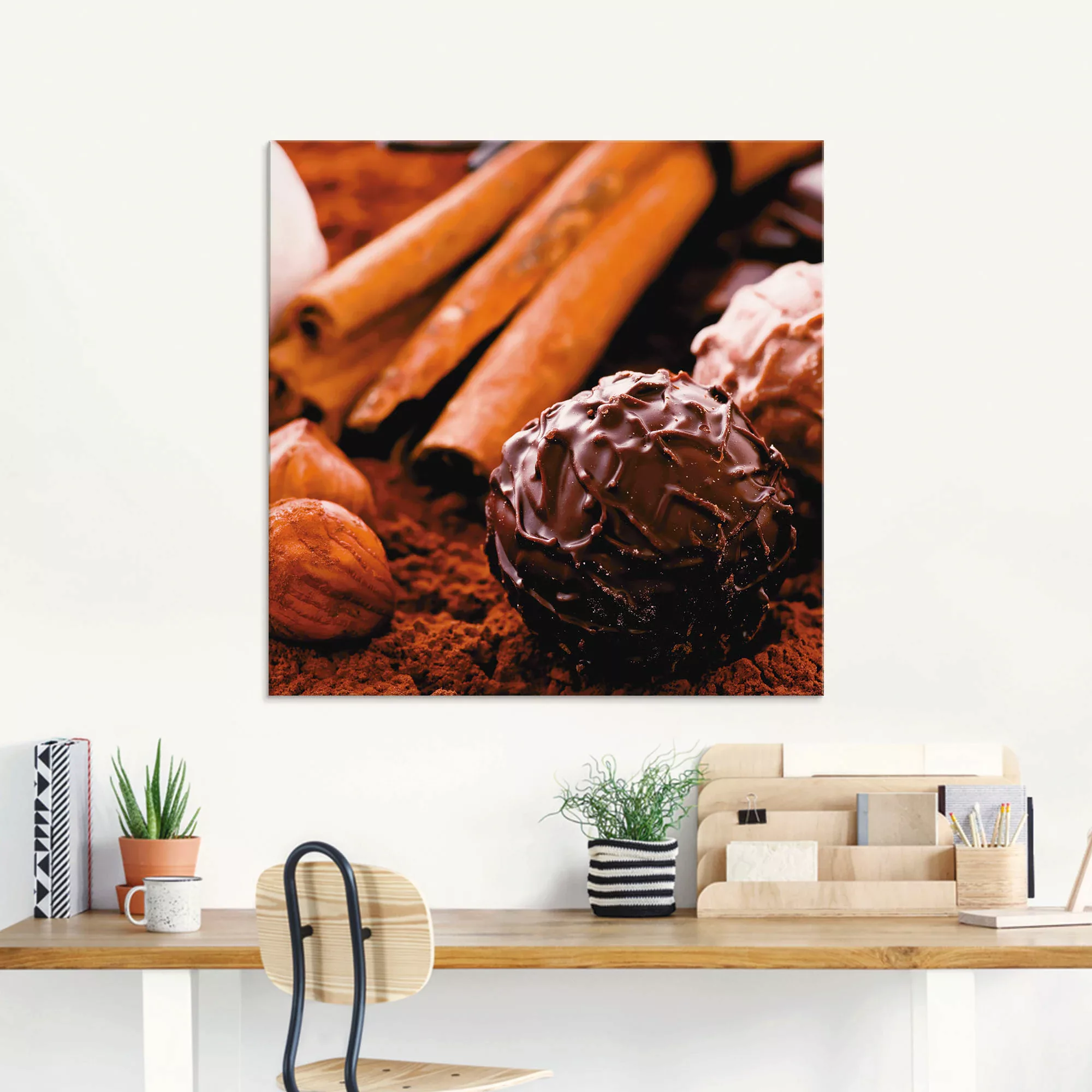 Artland Glasbild »Schokoladen-Trüffel«, Süßspeisen, (1 St.), in verschieden günstig online kaufen
